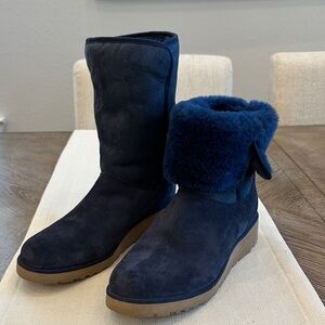 Women's UGG Navy Suede Boots